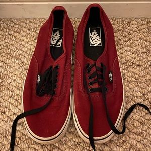 vans authenitcs in maroon